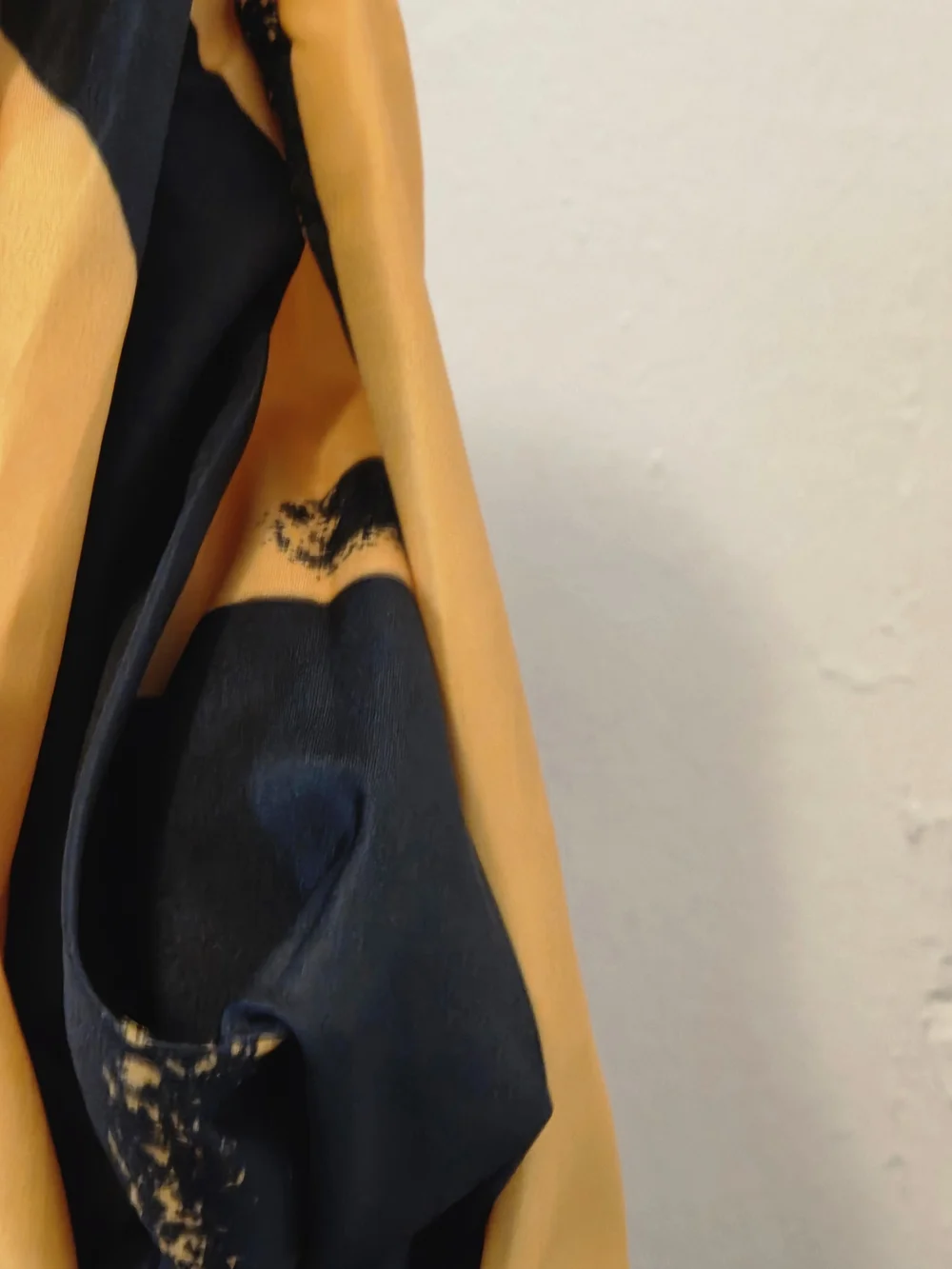 Black and Mustard Print Maxi Skirt - Women